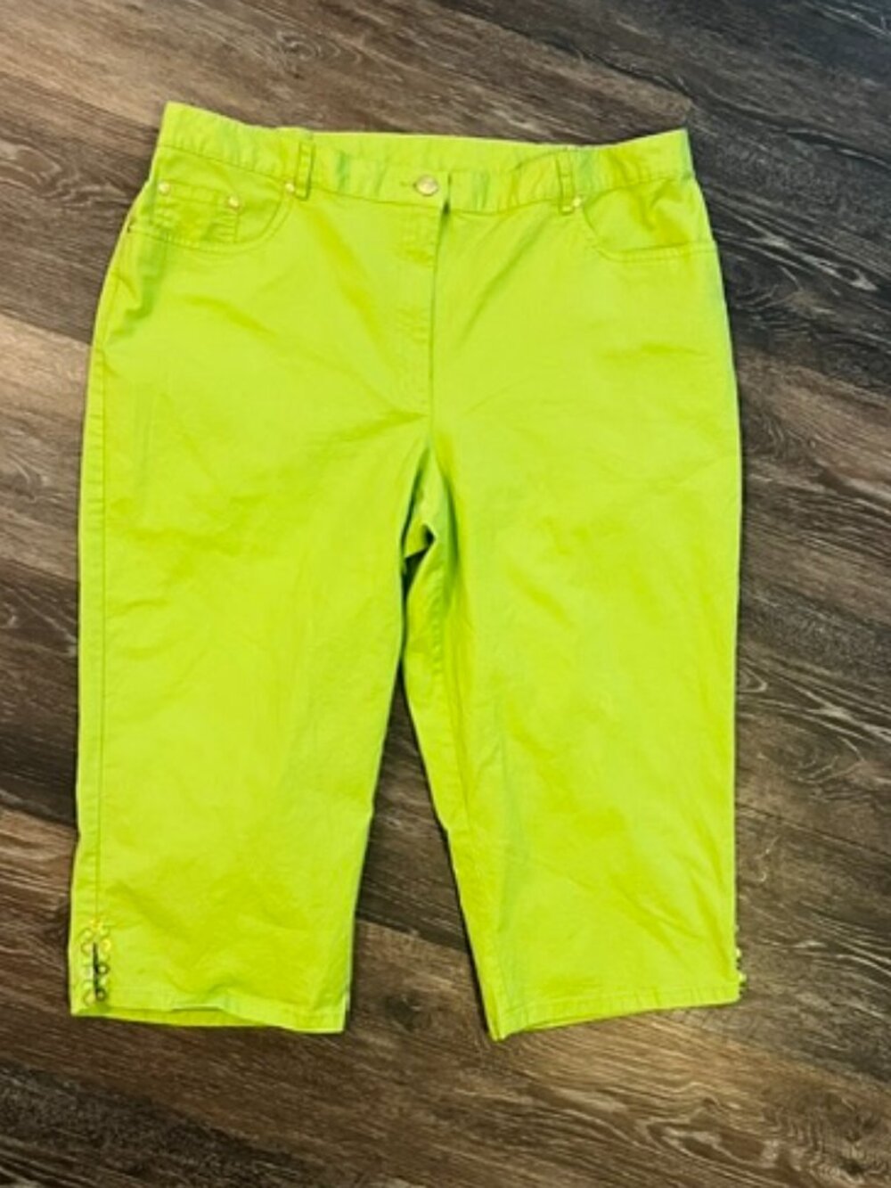 Women's Ruby Rd Carpi Pants, Green, Size 14, Pockets, So Cute!! Excellent Cond!
